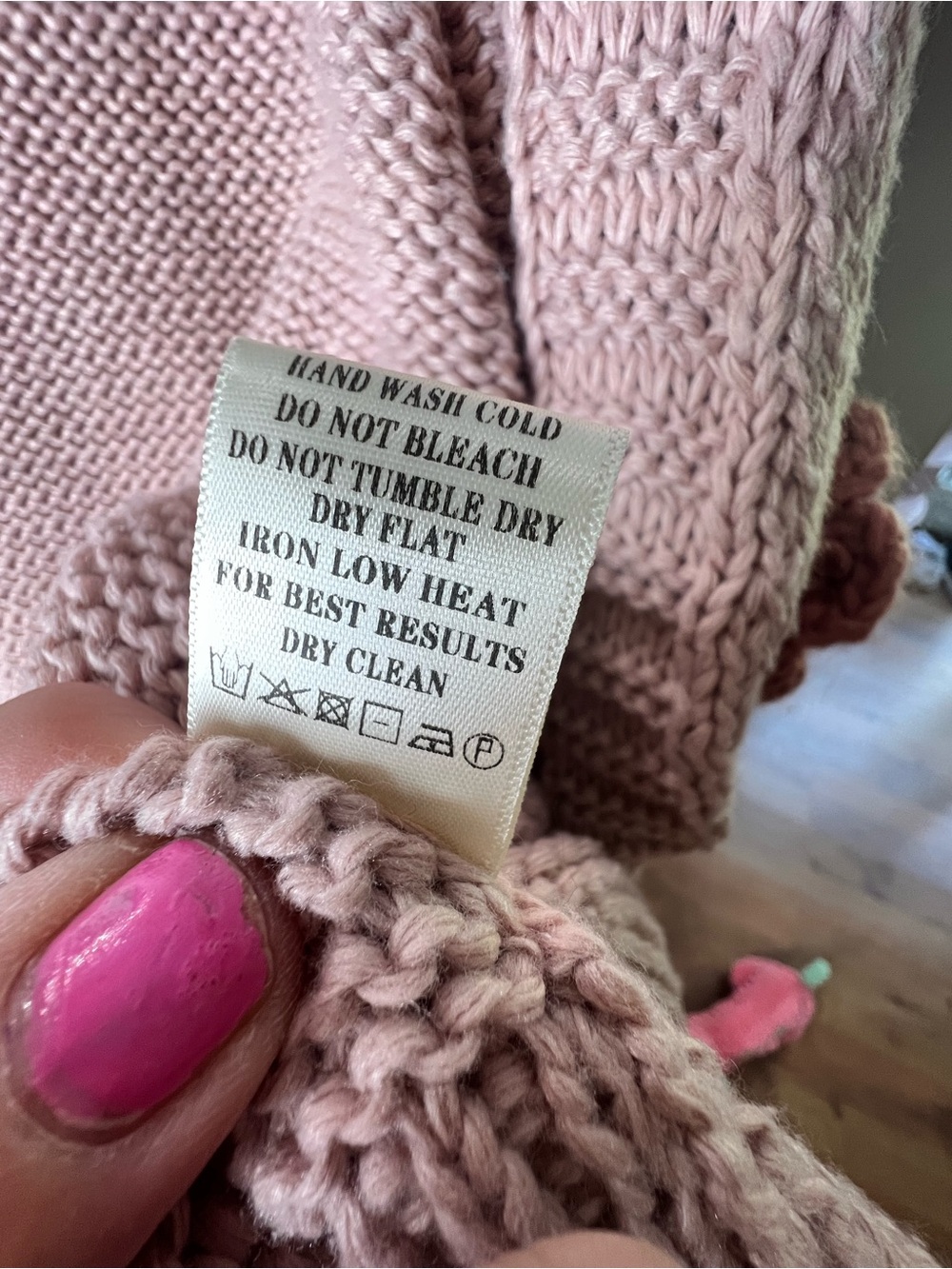Altar'd State Dusty Pink Floral Knit Cardigan - Picture 8 of 9
